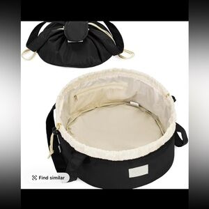 Chic Black and Cream Cosmetic Bag